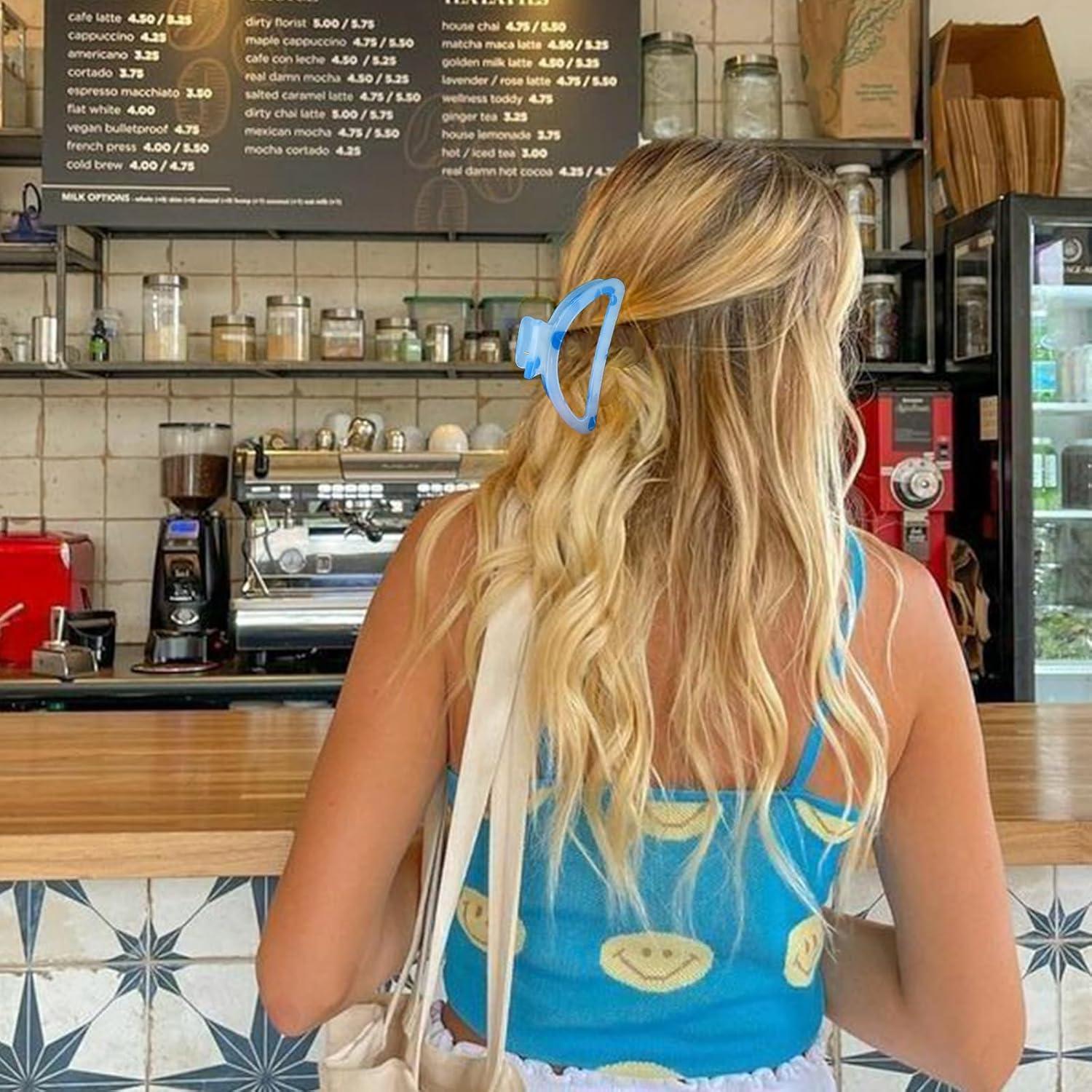 6 Clips de Garra Medianos Miniluck Antideslizantes Coloridos