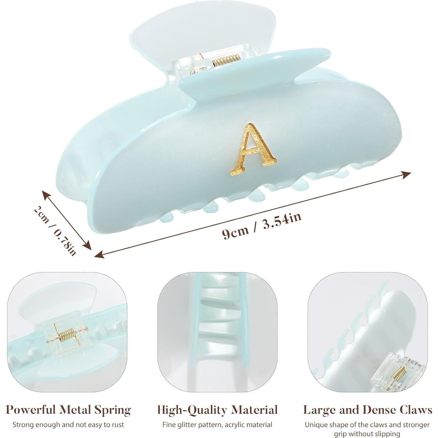 Clips de Pelo Acrílicos Personalizados HAIMEIKANG - Iniciales