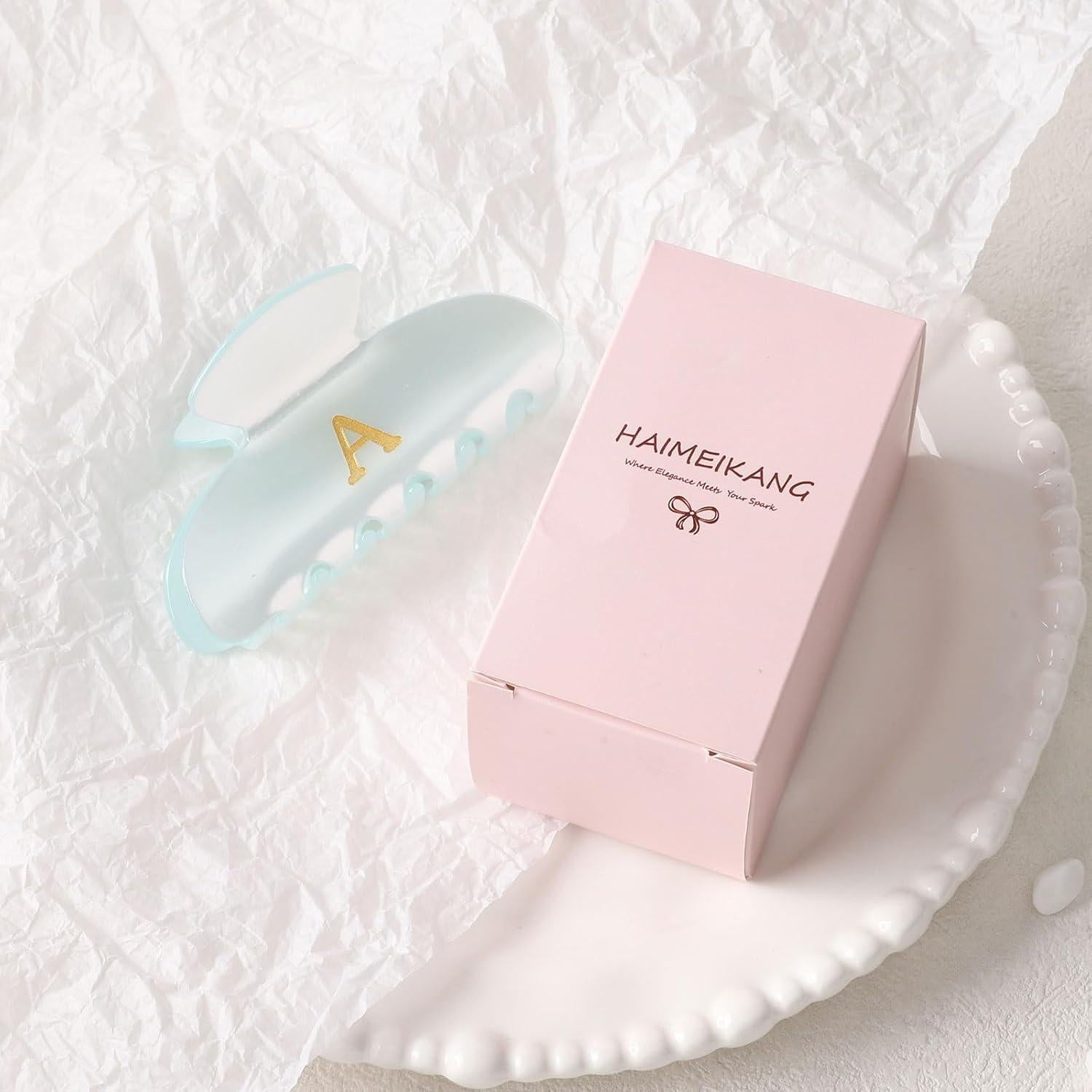 Clips de Pelo Acrílicos Personalizados HAIMEIKANG - Iniciales