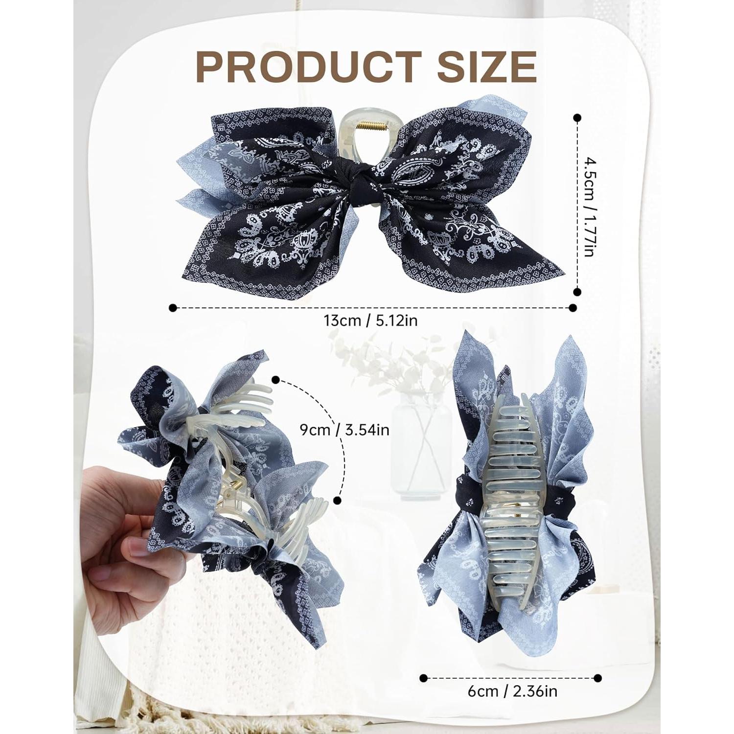 Clips de Garra de Moño Mesovor 2 Piezas Antideslizantes 13cm