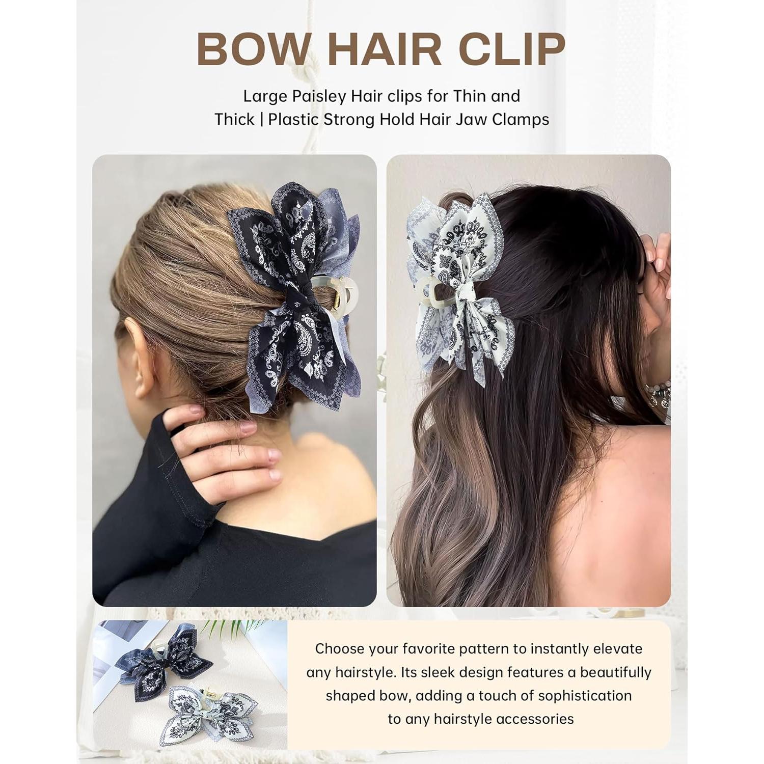 Clips de Garra de Moño Mesovor 2 Piezas Antideslizantes 13cm