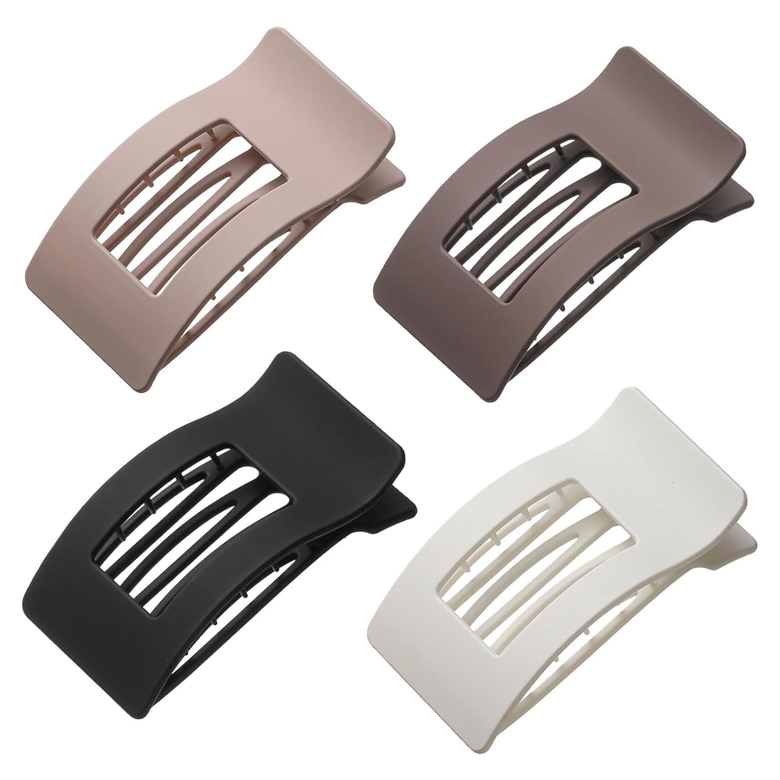 4 Clips de Pelo Planos Lahnie - Fuerte Sujeción 10.16x5.08cm