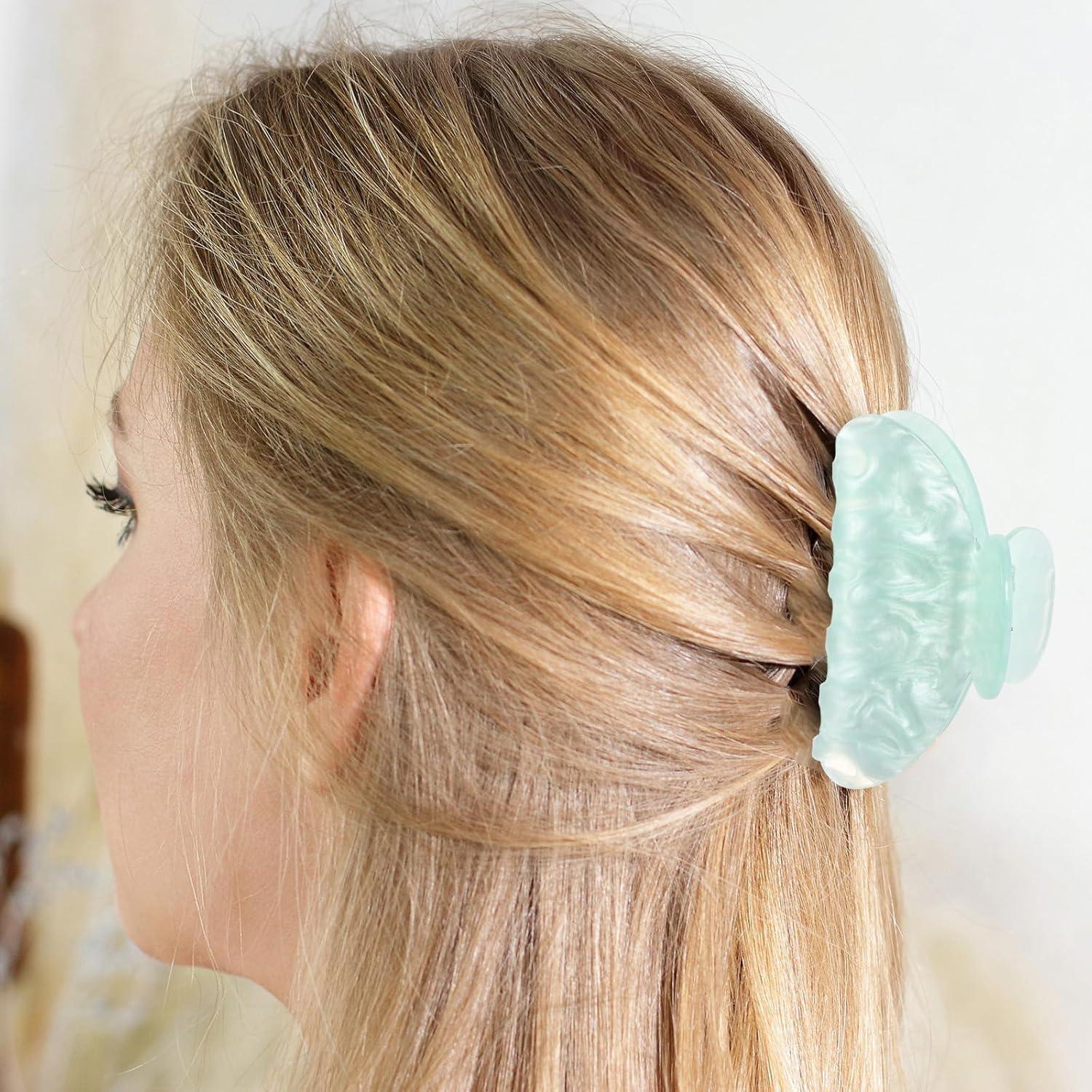 8 Clips de Mandíbula Acrílicos Multicolor Yuxung 8 cm Antideslizantes