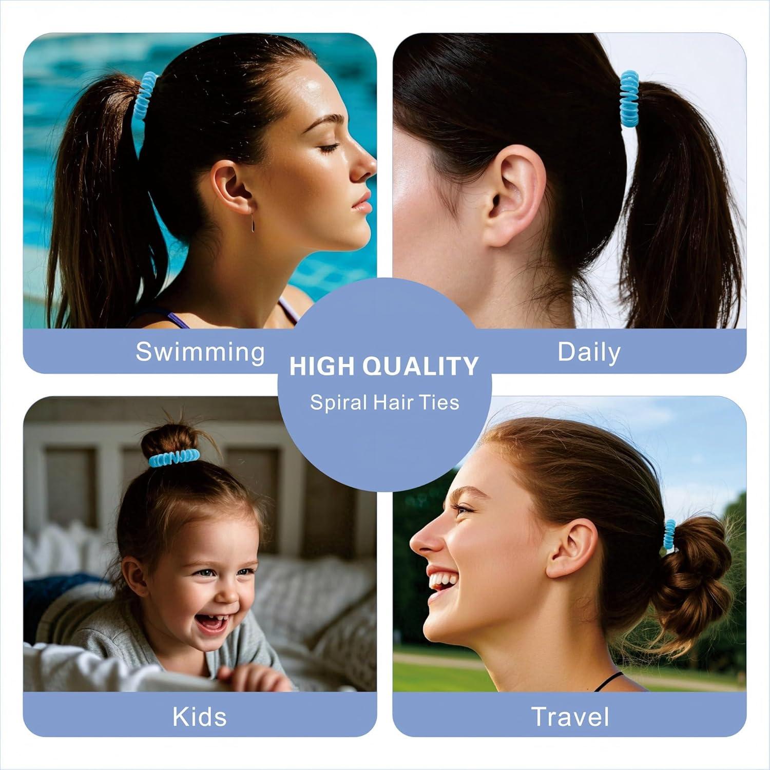 Gomas de Pelo Espirales ETANEAR 60 Pcs Antideslizantes