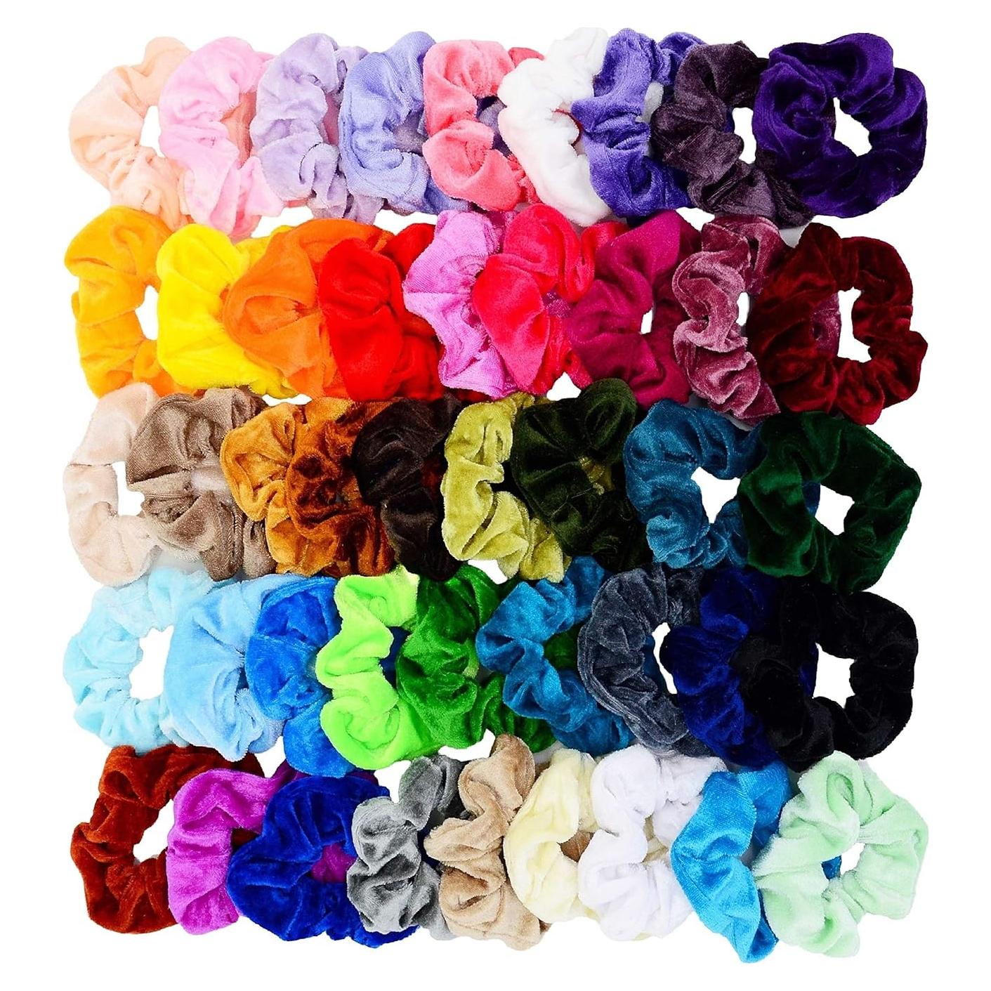 Gomas de Pelo de Terciopelo Chloven - 45 Piezas Multicolor