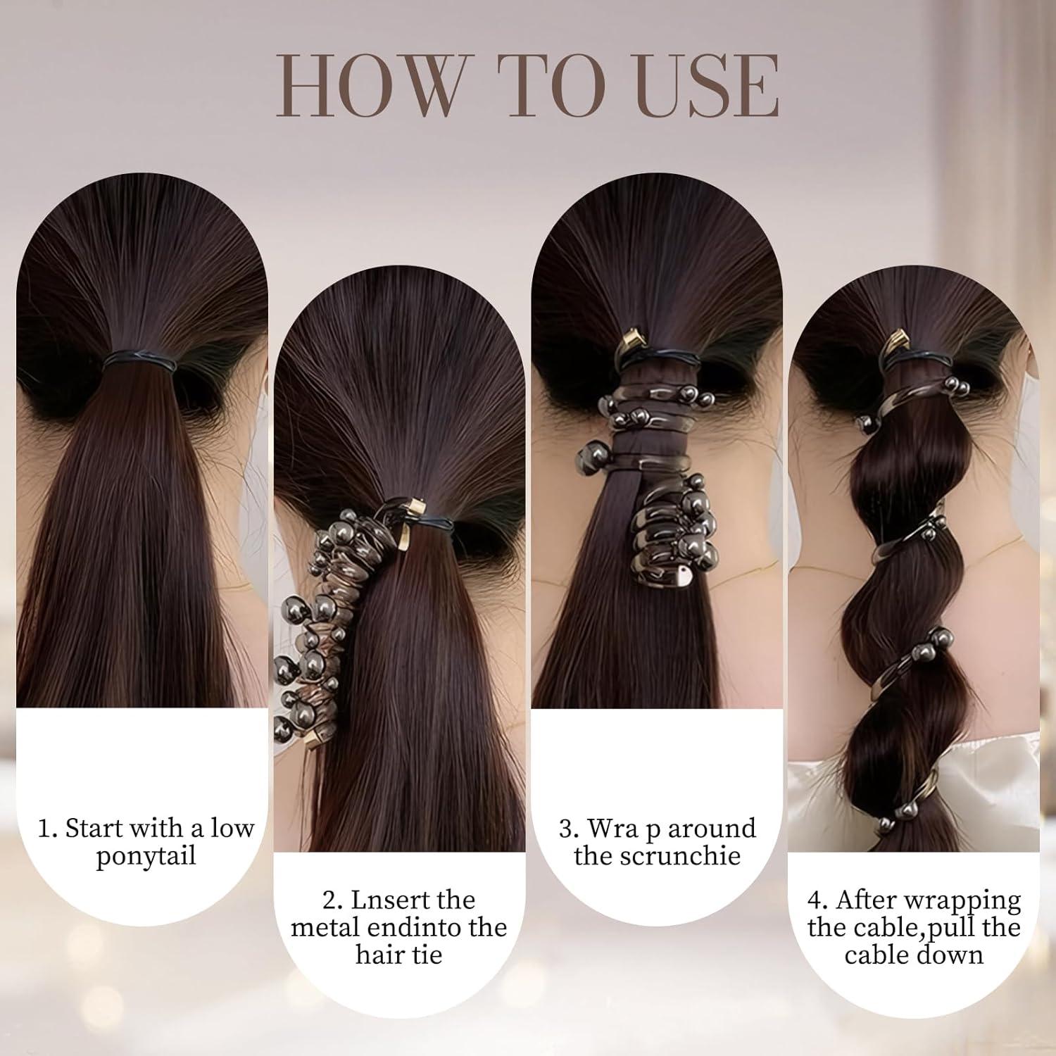 Cabello Espiral Elástico Suave Mzario 6PCS Sin Daño