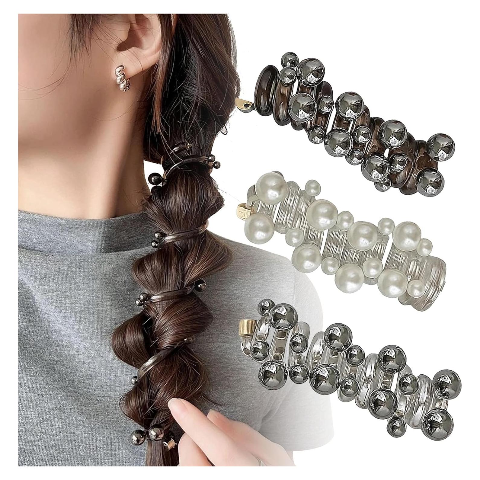 3 Piezas Cintas para Cabello Espiral DNZPFU, Suaves y Resistentes