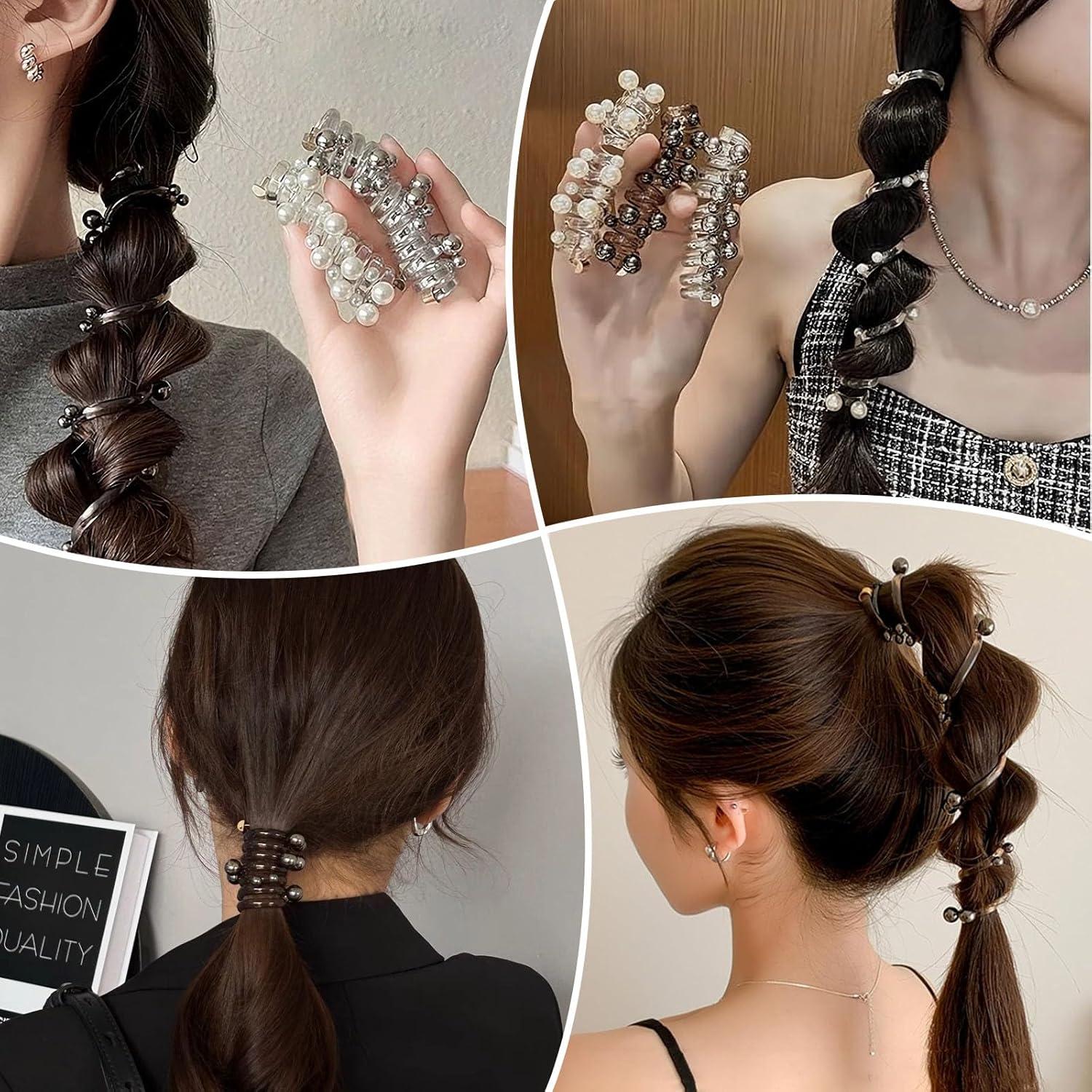 3 Piezas Cintas para Cabello Espiral DNZPFU, Suaves y Resistentes