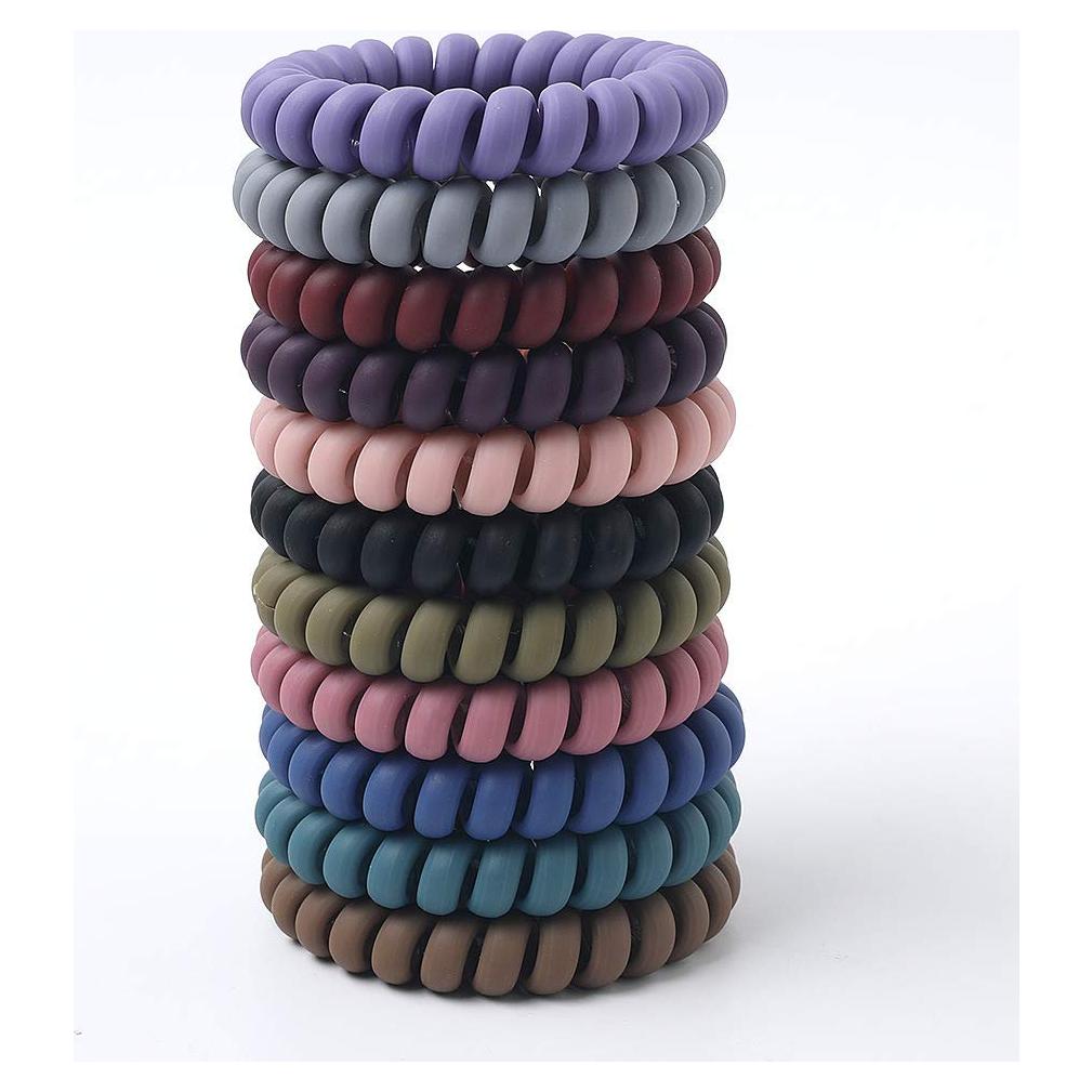 10 Lazos de Cabello Espirales Geettcaifu - TPU Elástico, 5.5cm