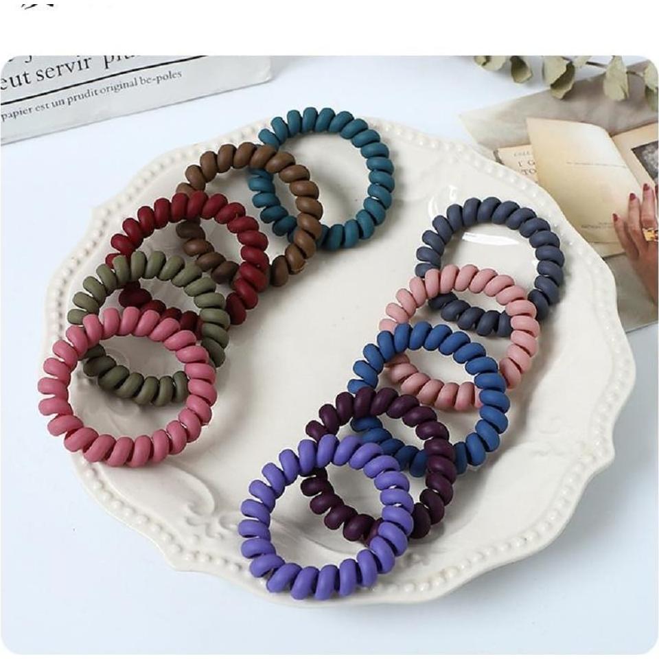 10 Lazos de Cabello Espirales Geettcaifu - TPU Elástico, 5.5cm