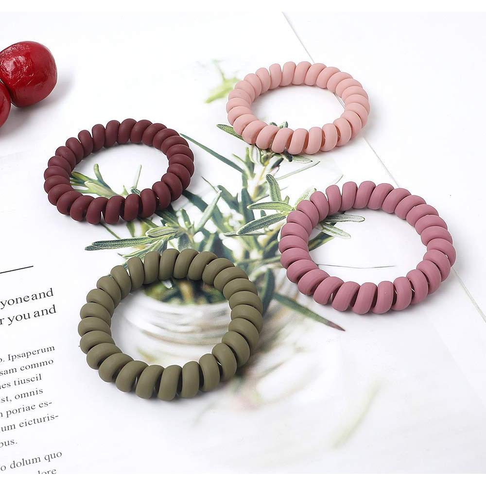 10 Lazos de Cabello Espirales Geettcaifu - TPU Elástico, 5.5cm