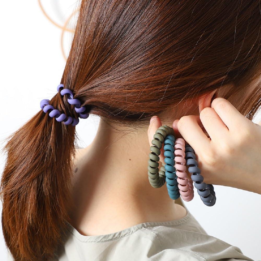 10 Lazos de Cabello Espirales Geettcaifu - TPU Elástico, 5.5cm
