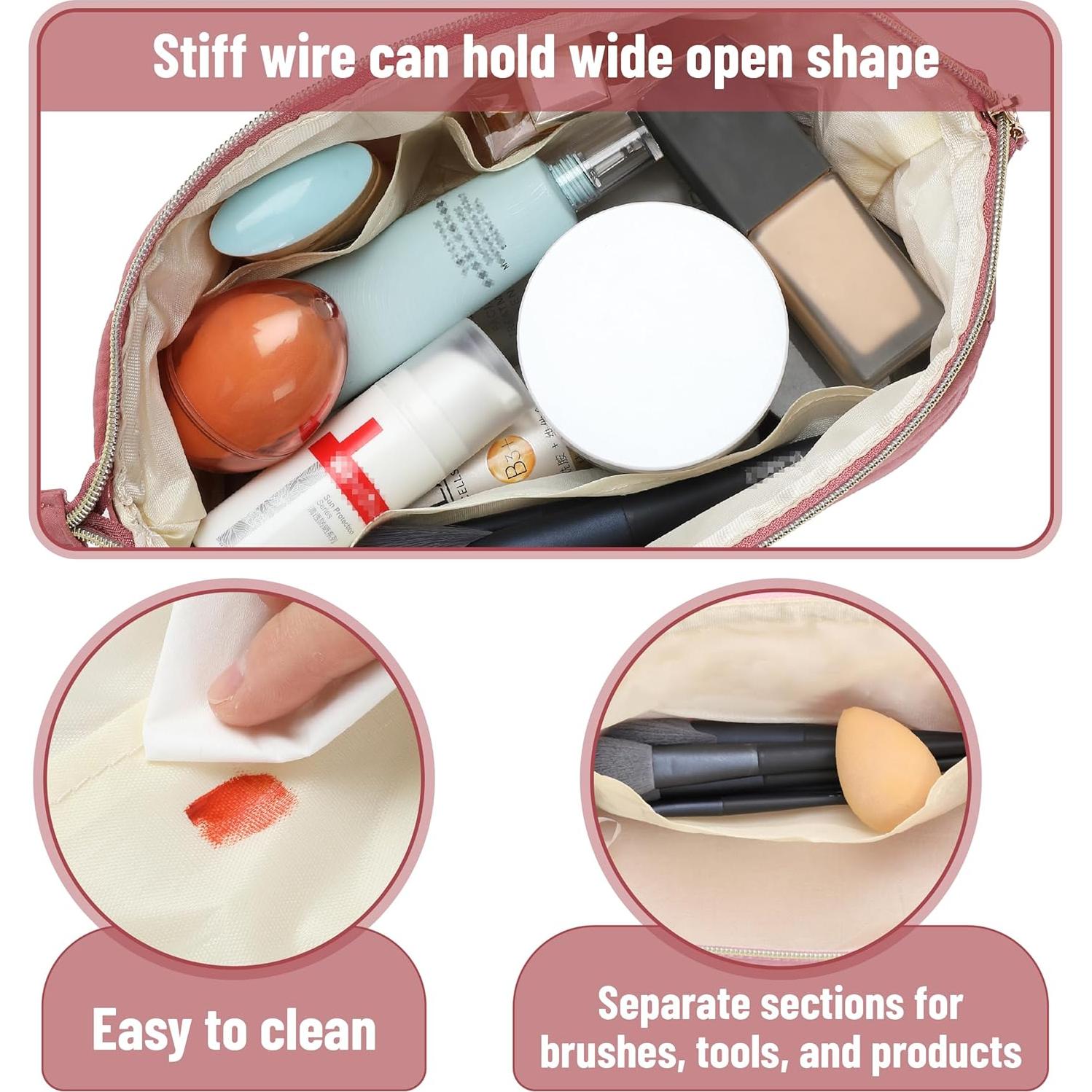 Bolsa de Maquillaje Acolchada Sra. Pen Rosa 24x11.4x14cm