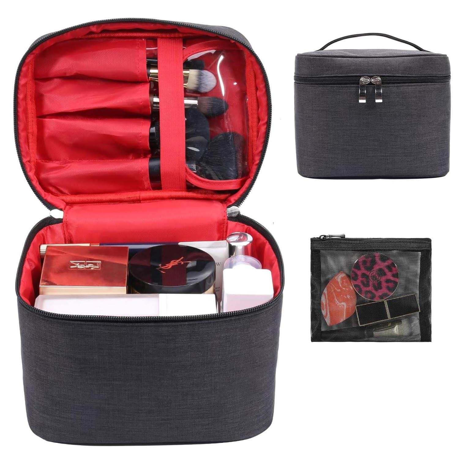 Bolsa de Maquillaje de Viaje Organizador Estuche Negro