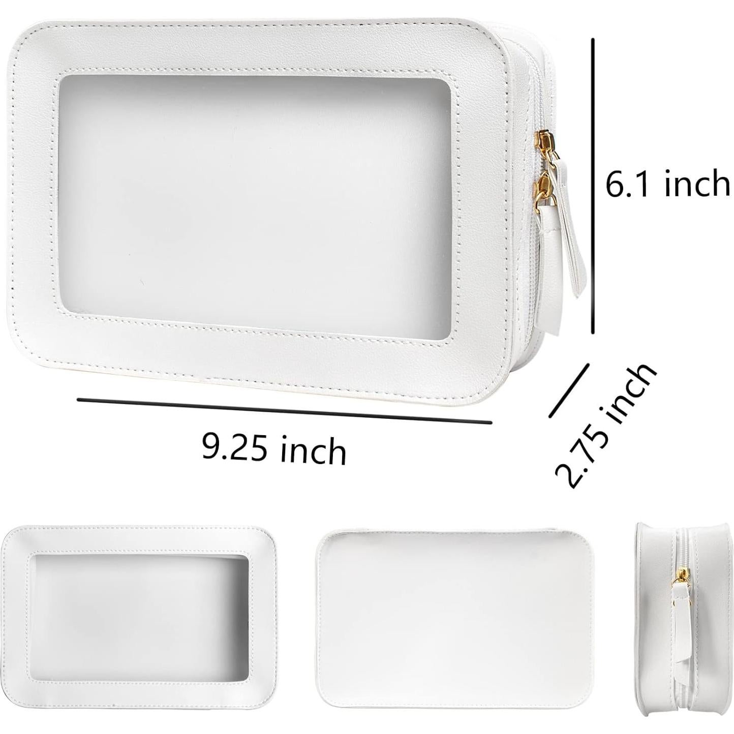 Bolsa de Maquillaje Transparente LETGO 23.5x15.5x7cm Aprobada TSA