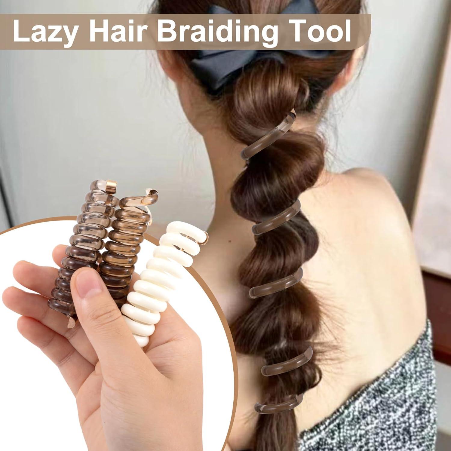 3 Gomas Espirales para el Cabello Incinkod - Negro, Blanco, Café