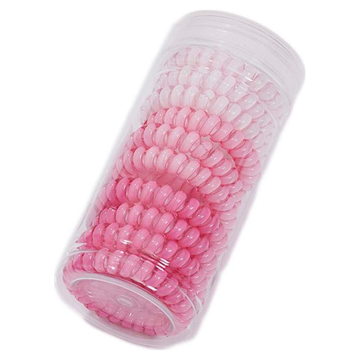 10 Bandas de Cabello Espirales Elásticas Canjoyn Rosa