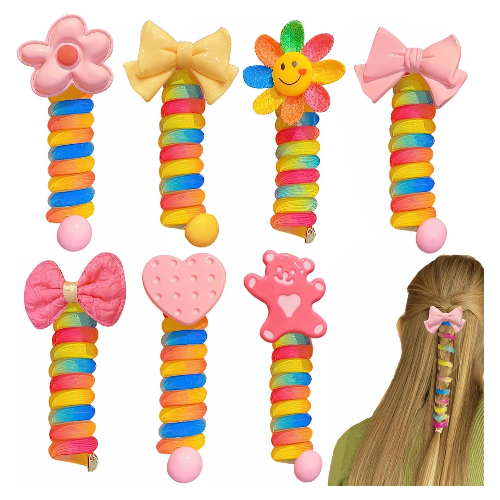 Bandas de Pelo Espirales YONOY para Niños - 7 Pcs Coloridos