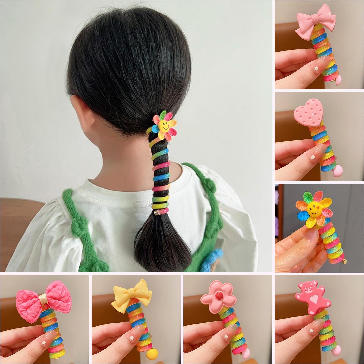 Bandas de Pelo Espirales YONOY para Niños - 7 Pcs Coloridos