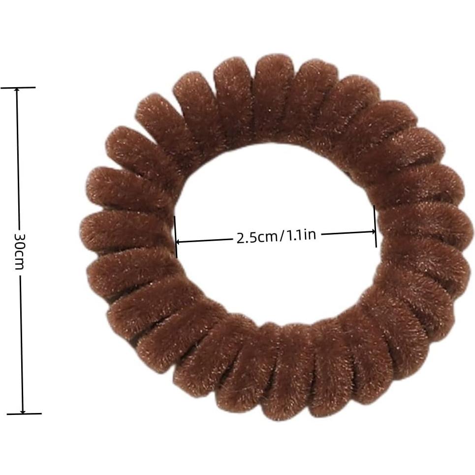 Tiras de Cabello de Terciopelo en Espiral Grutyopkn - 4 Bandas Elásticas