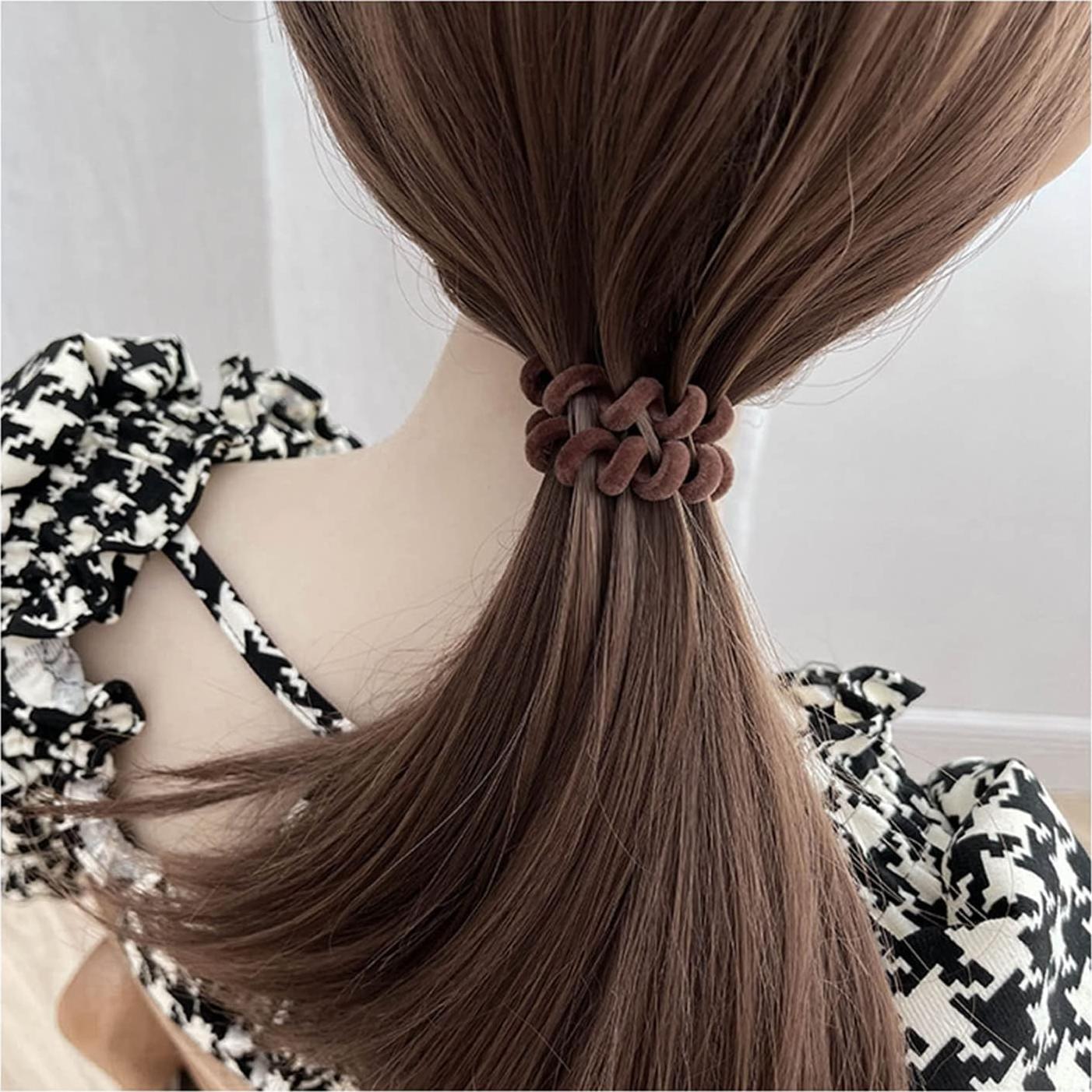 Tiras de Cabello de Terciopelo en Espiral Grutyopkn - 4 Bandas Elásticas