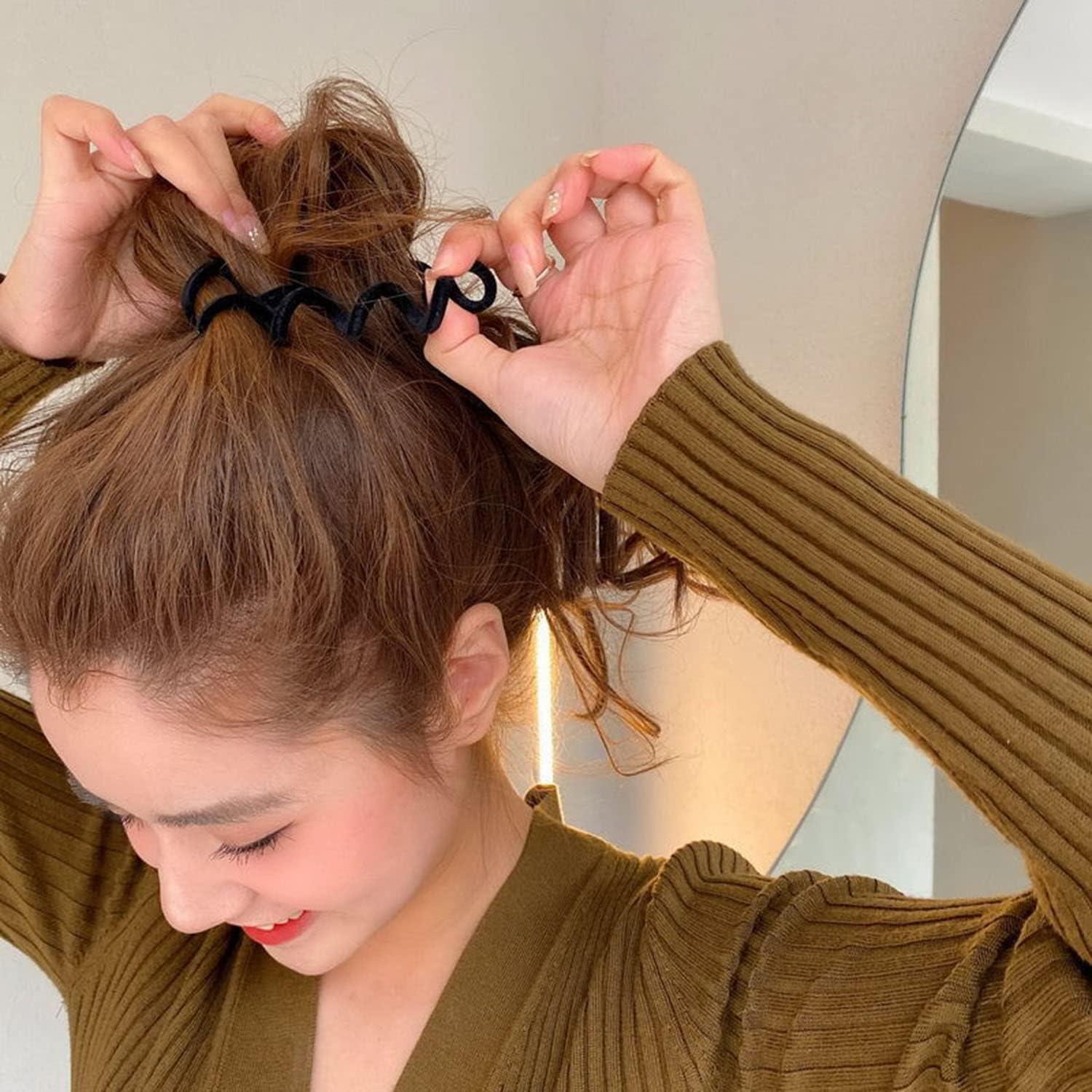 Tiras de Cabello de Terciopelo en Espiral Grutyopkn - 4 Bandas Elásticas