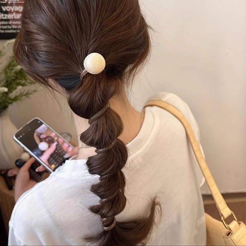 Corbatas de Cabello Espiral Elásticas mdgfge - 4 Pcs Multicolor