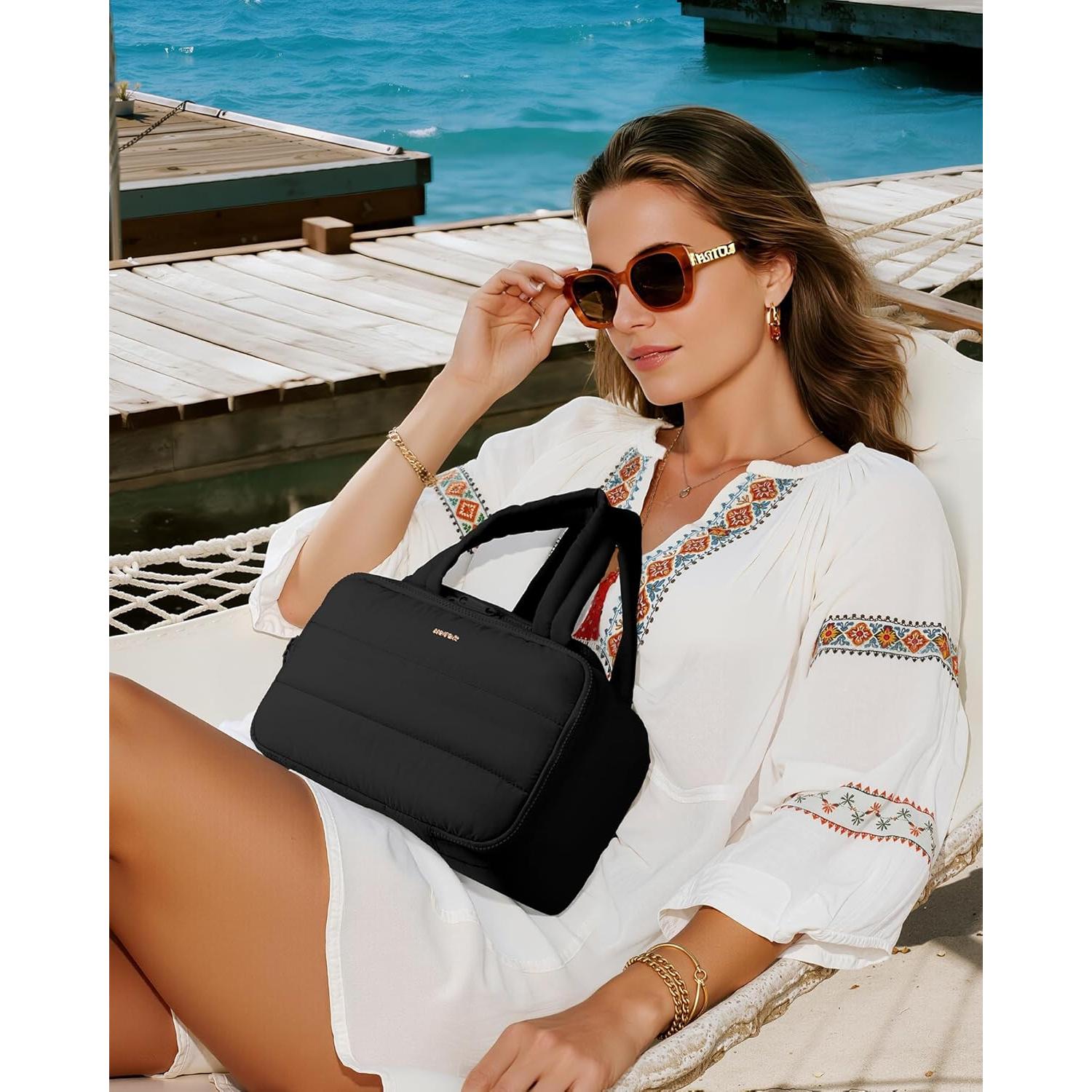 Bolsa de Aseo de Viaje HOTOR - Negra, 29x15x21 cm, Multiusos