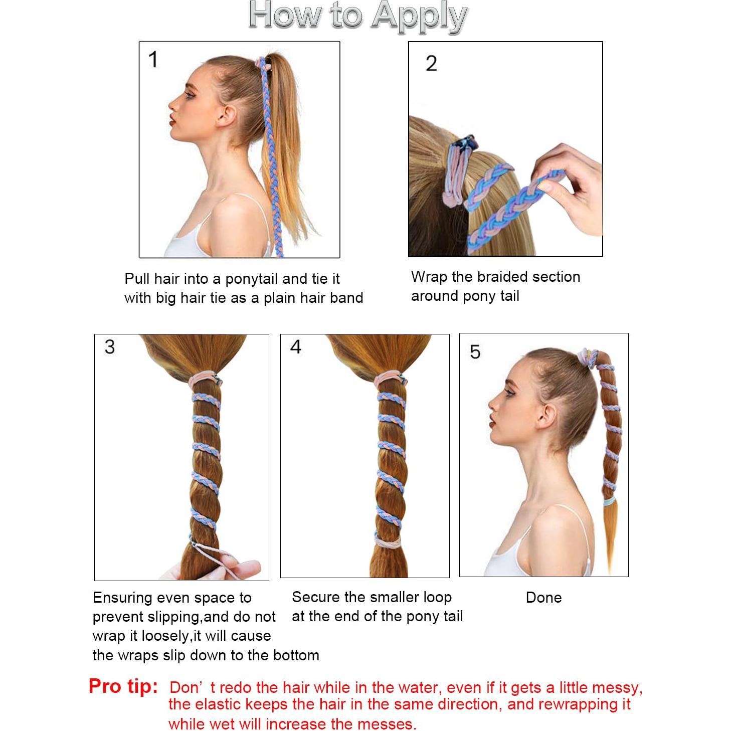 Tiras de Cabello Espirales Elásticas Merunone 86.36 cm Naranja/Amarillo