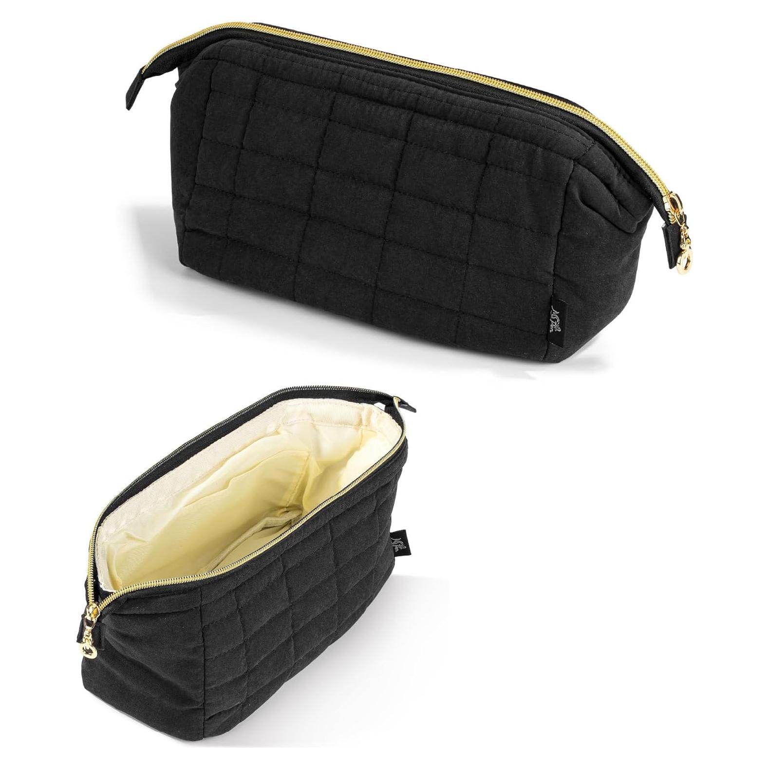 Bolsa de Maquillaje Acolchada Ms. Pen Negra 24x11x14 cm