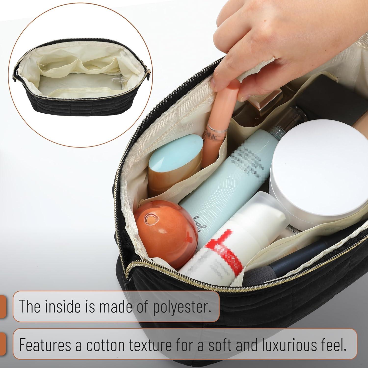 Bolsa de Maquillaje Acolchada Ms. Pen Negra 24x11x14 cm