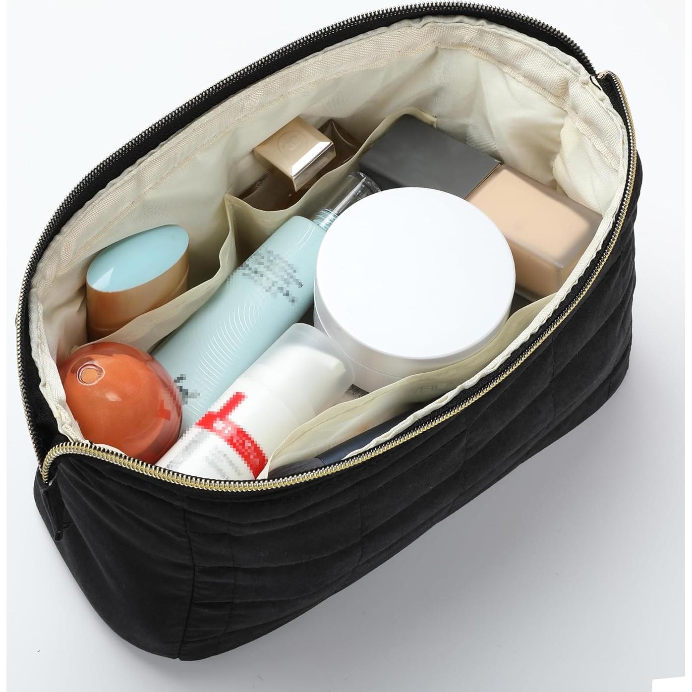 Bolsa de Maquillaje Acolchada Ms. Pen Negra 24x11x14 cm