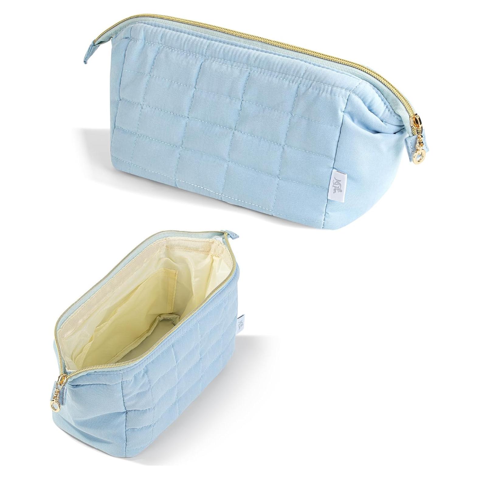 Bolsa de Maquillaje Acolchada Sra. Pen Azul Polvoriento