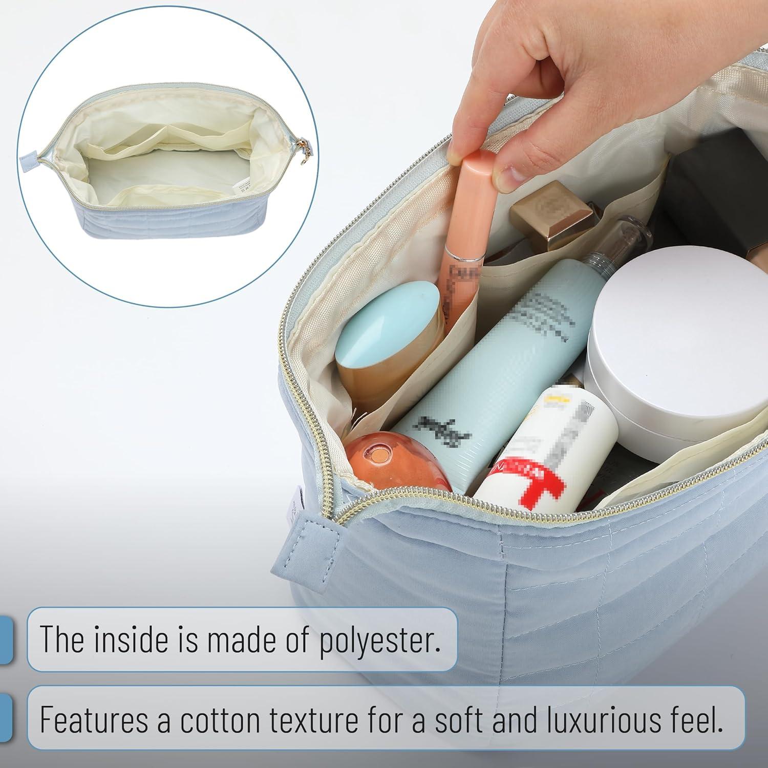 Bolsa de Maquillaje Acolchada Sra. Pen Azul Polvoriento