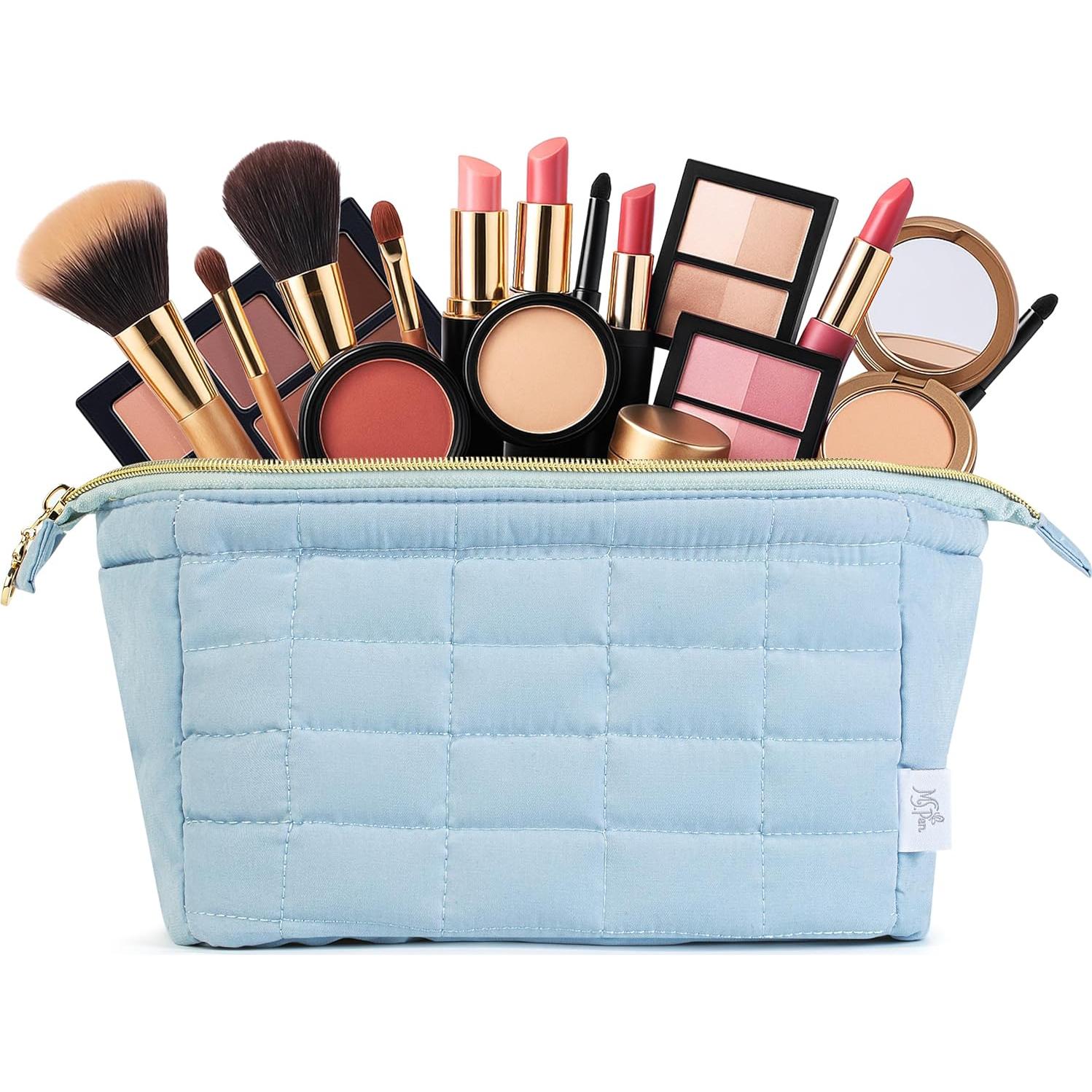 Bolsa de Maquillaje Acolchada Sra. Pen Azul Polvoriento