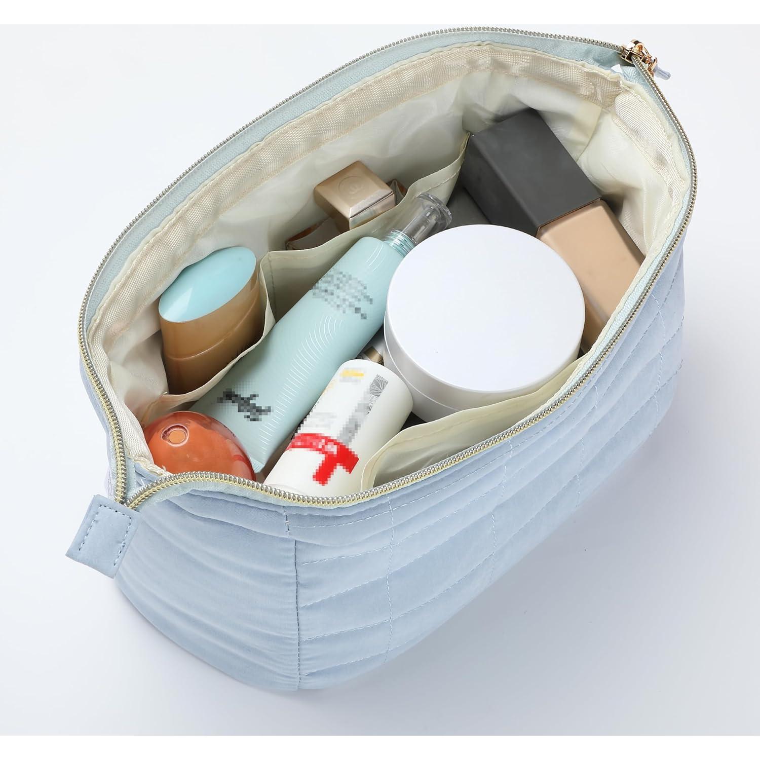 Bolsa de Maquillaje Acolchada Sra. Pen Azul Polvoriento