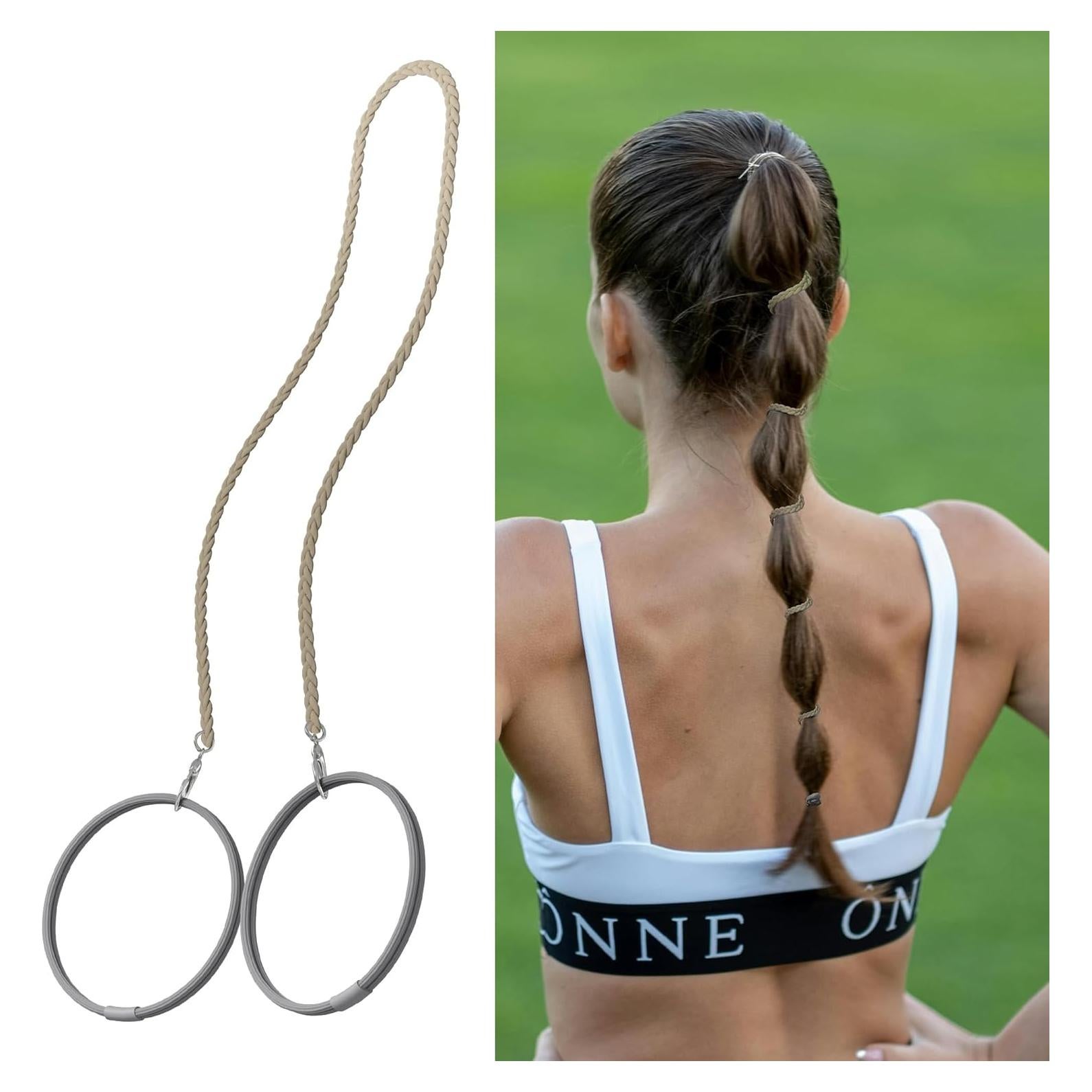 Sujetadores de Coleta Espiral Sonnorel para Cabello Grueso 63.5 cm Beige