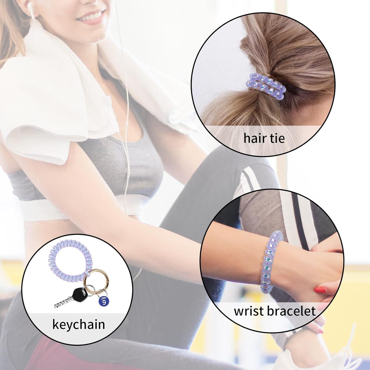 6 Pulseras Espirales de Llave QIUTIMIY para Mujeres - Coloridas