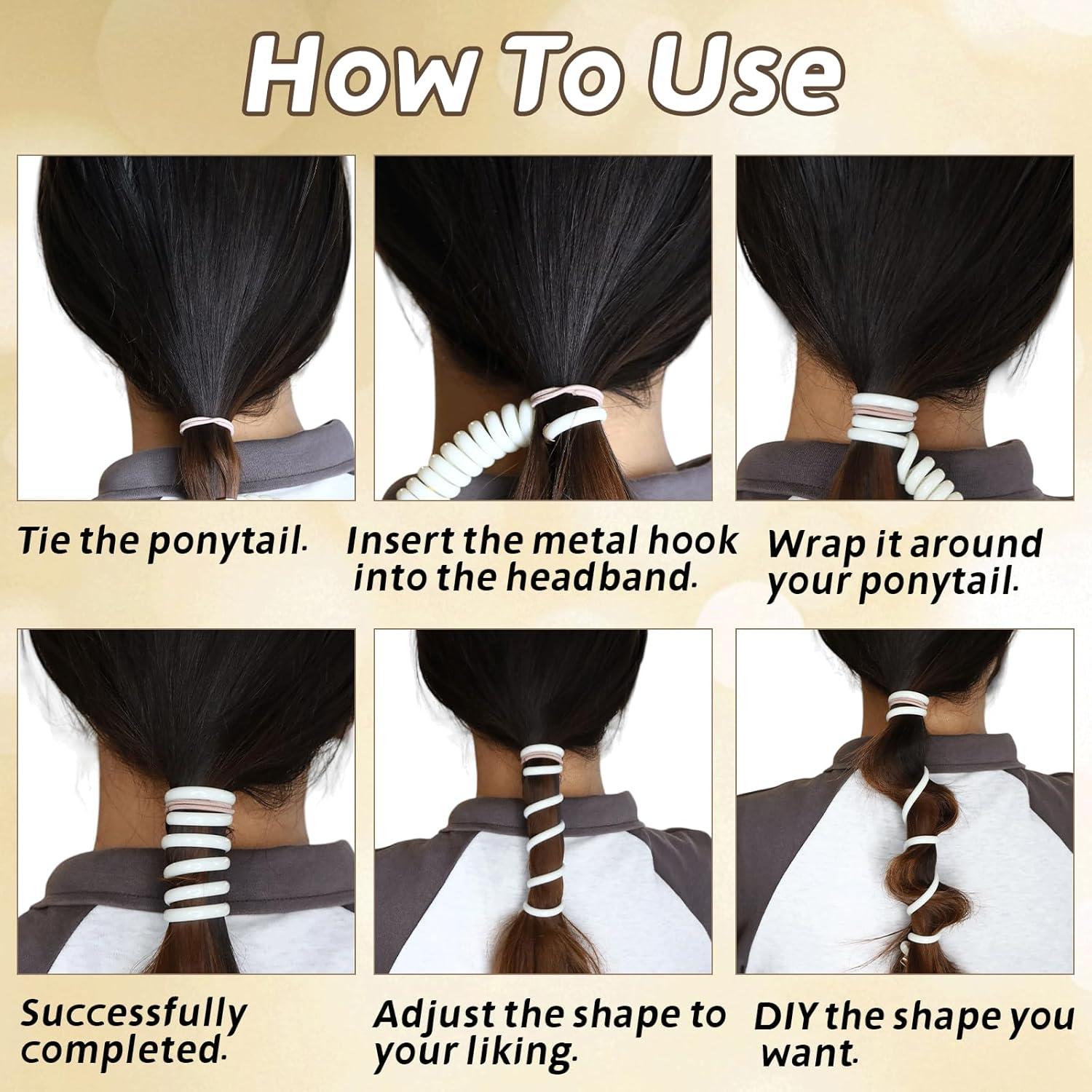 10 Gomas de Pelo Espirales KURTOPLLY Sin Daño para Mujeres