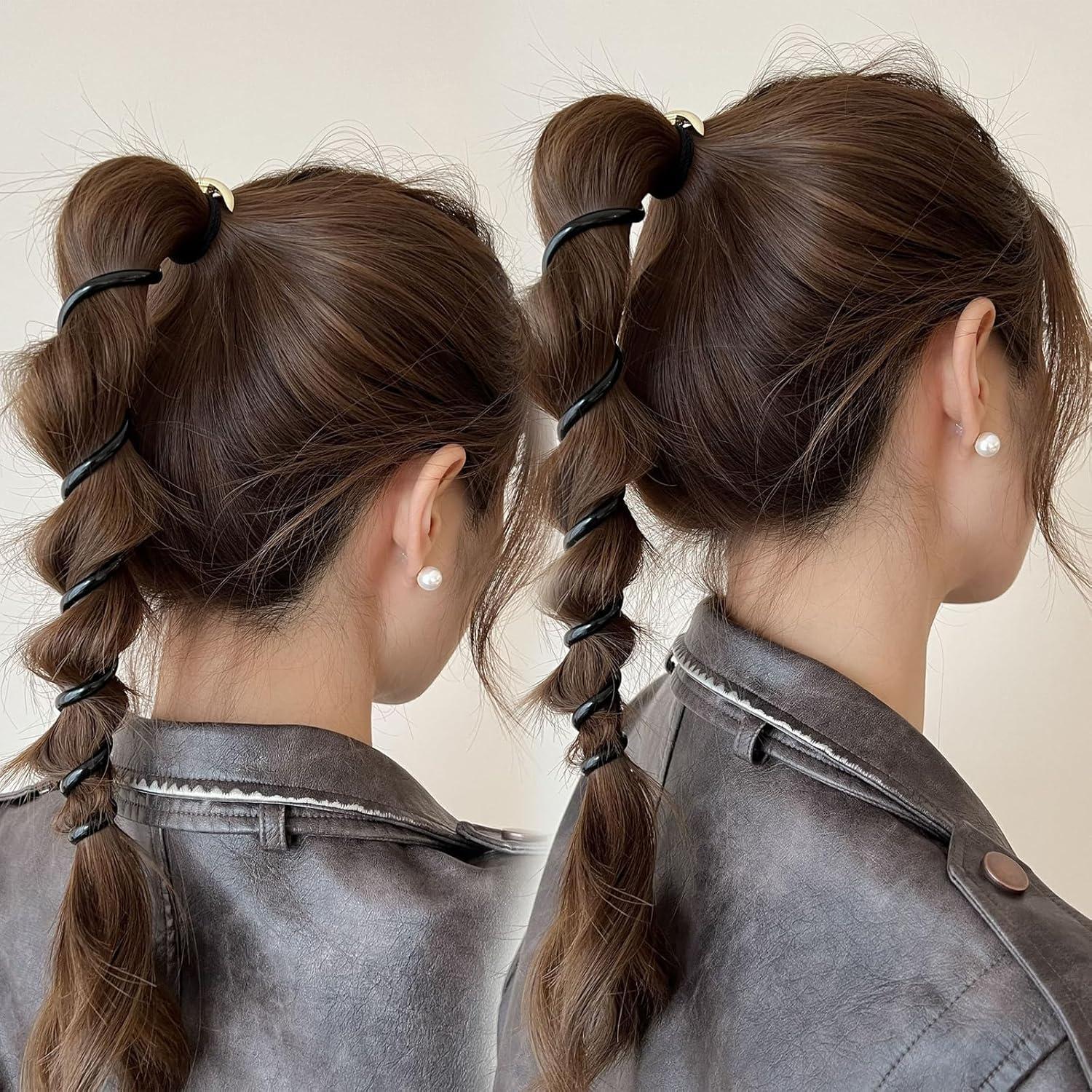 6 Bandas de Pelo Espirales Bufeti Sin Pliegues para Mujeres