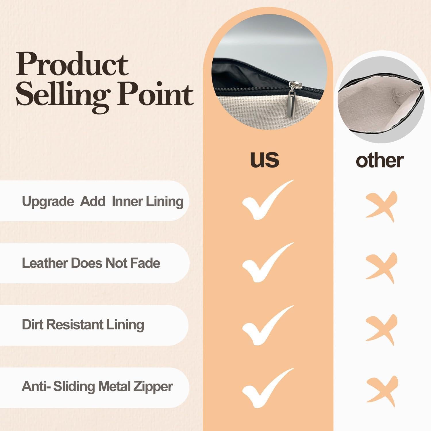 Estuche de Maquillaje Boho RYYCDOI 25.4x19.1cm Naranja