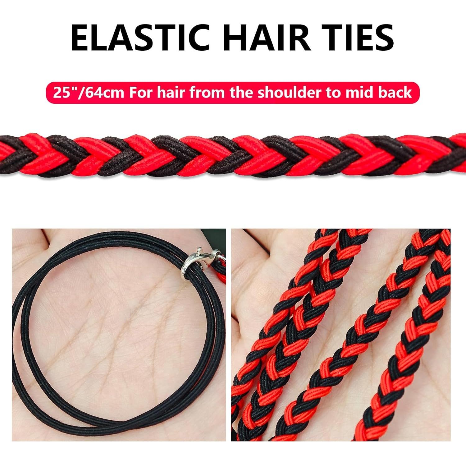 3 Sujetadores de Cabello Trenzados 64cm Starfa Lab - Antideslizantes