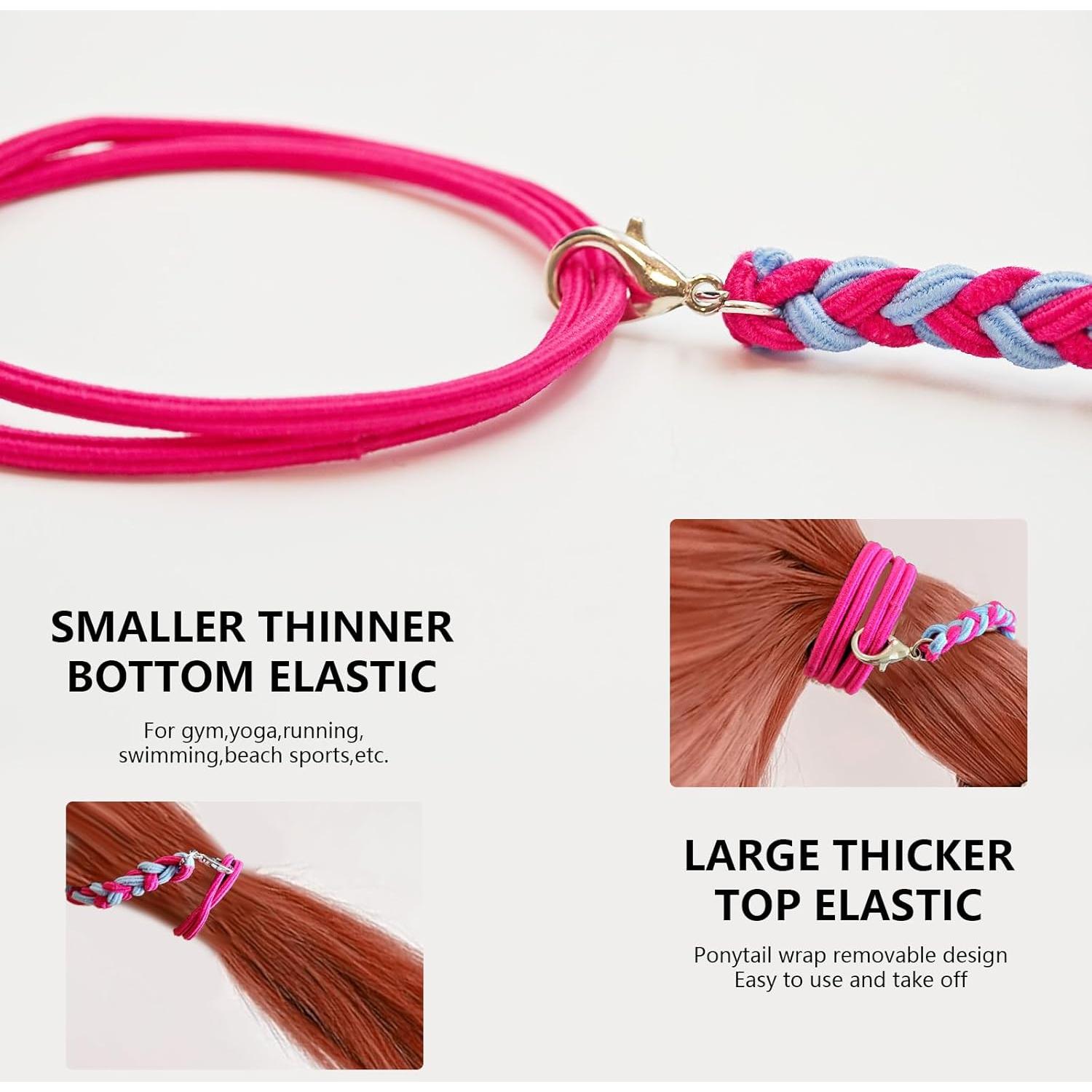 3 Sujetadores de Cabello Trenzados 64cm Starfa Lab - Antideslizantes