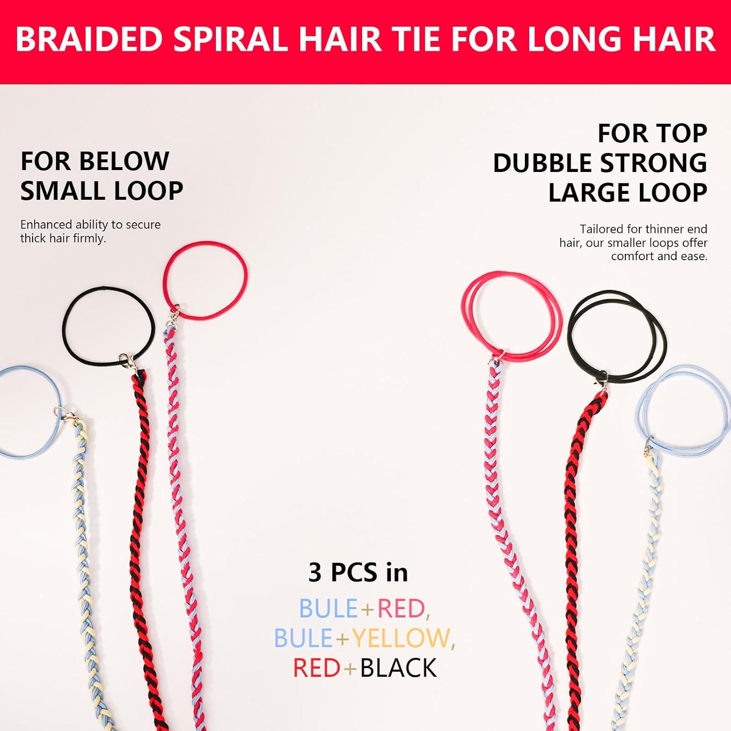 3 Sujetadores de Cabello Trenzados 64cm Starfa Lab - Antideslizantes