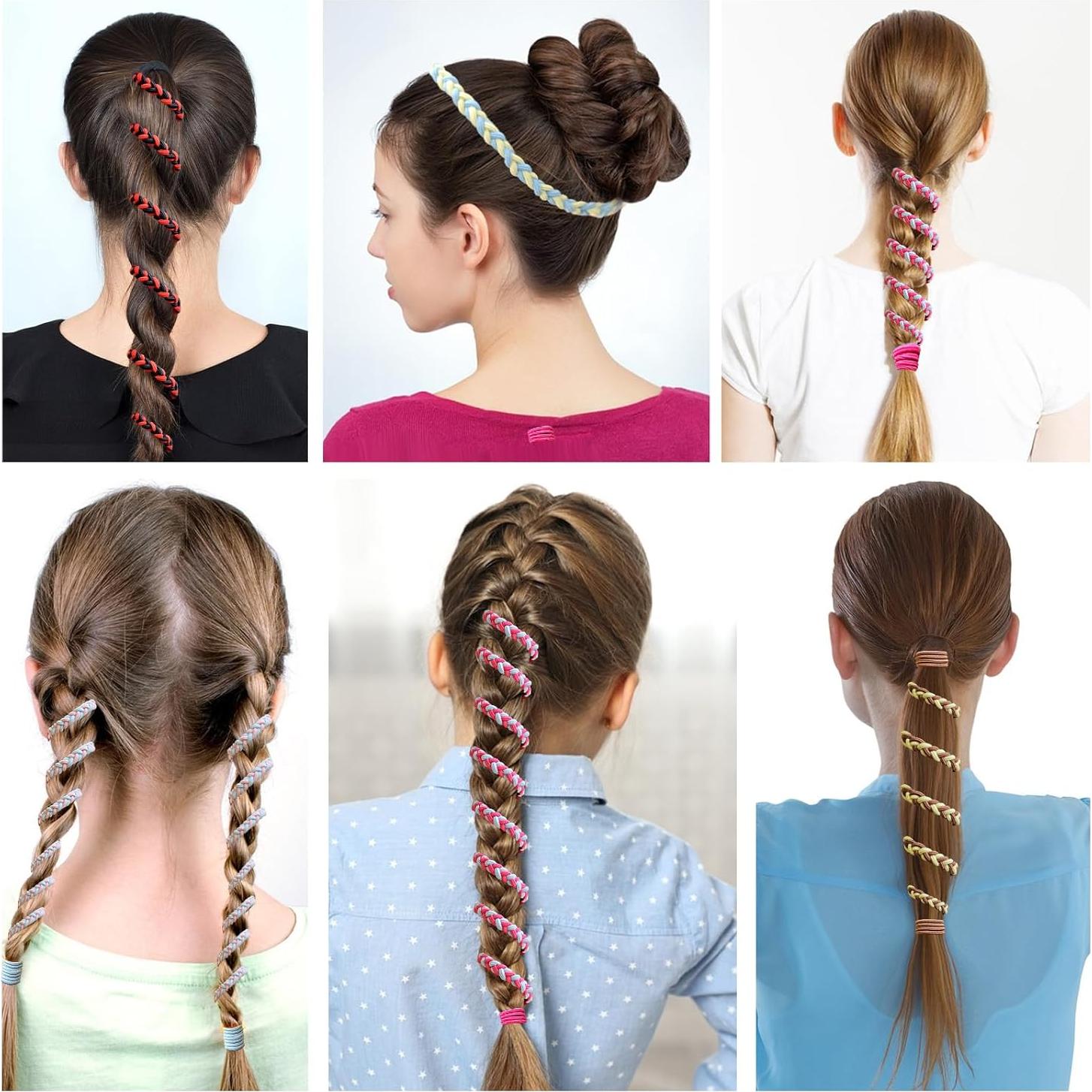 3 Sujetadores de Cabello Trenzados 64cm Starfa Lab - Antideslizantes