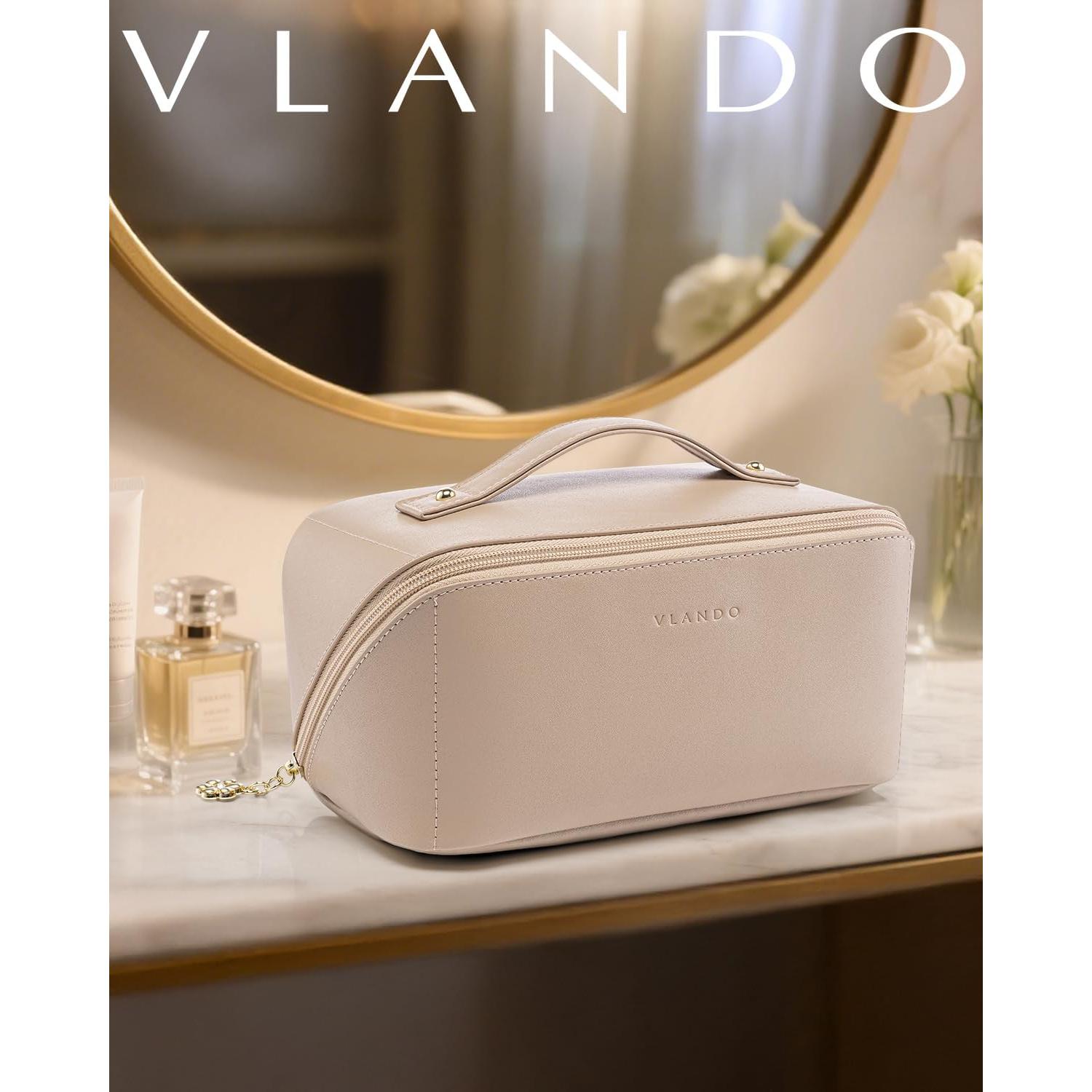 Bolsa de Maquillaje Vlando Toffee, 23.1x12.2x11.9cm, Impermeable