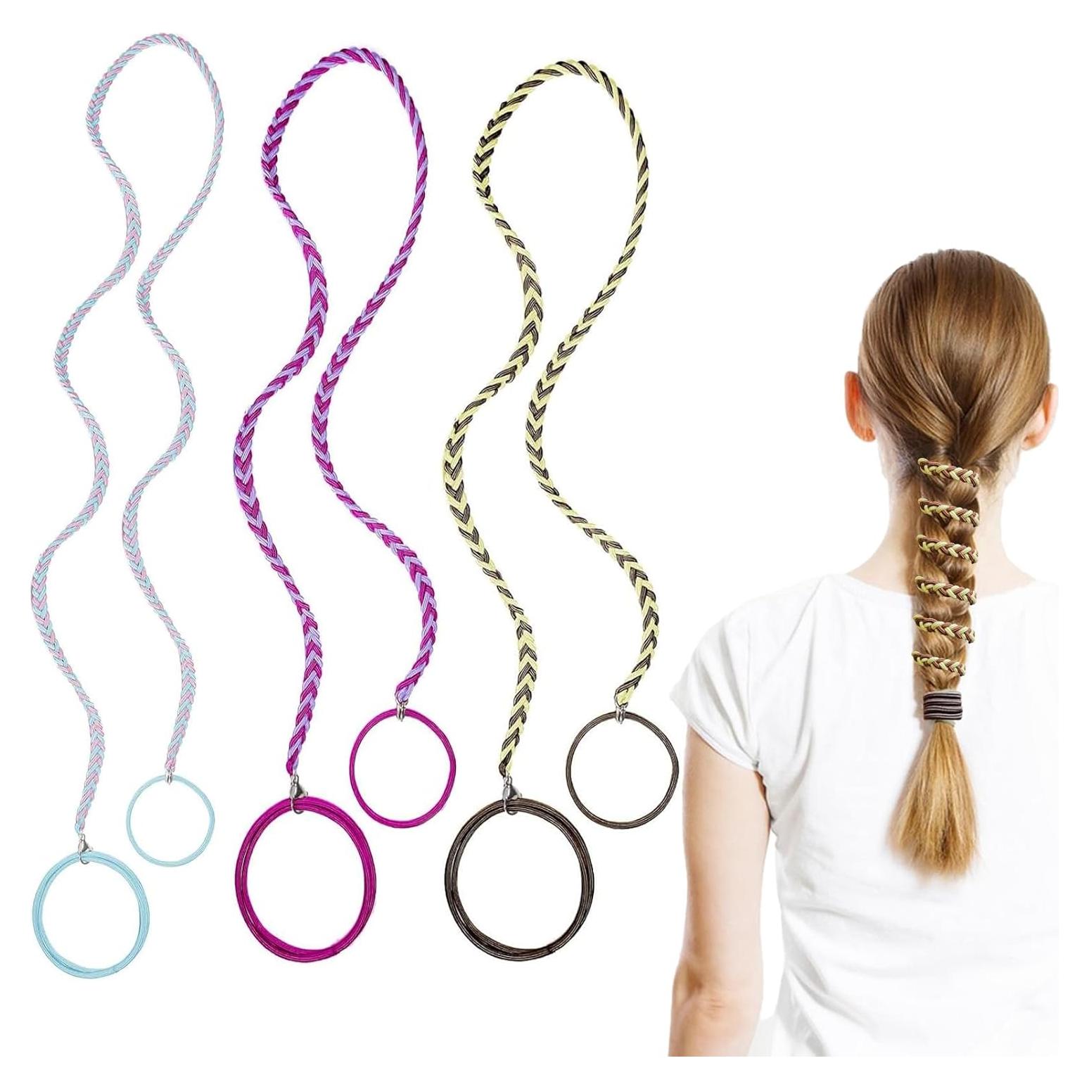3 Gomas para el Cabello Espiral 64cm Starfa Lab Antideslizantes
