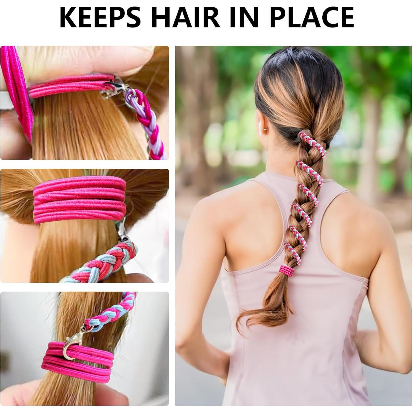 3 Gomas para el Cabello Espiral 64cm Starfa Lab Antideslizantes