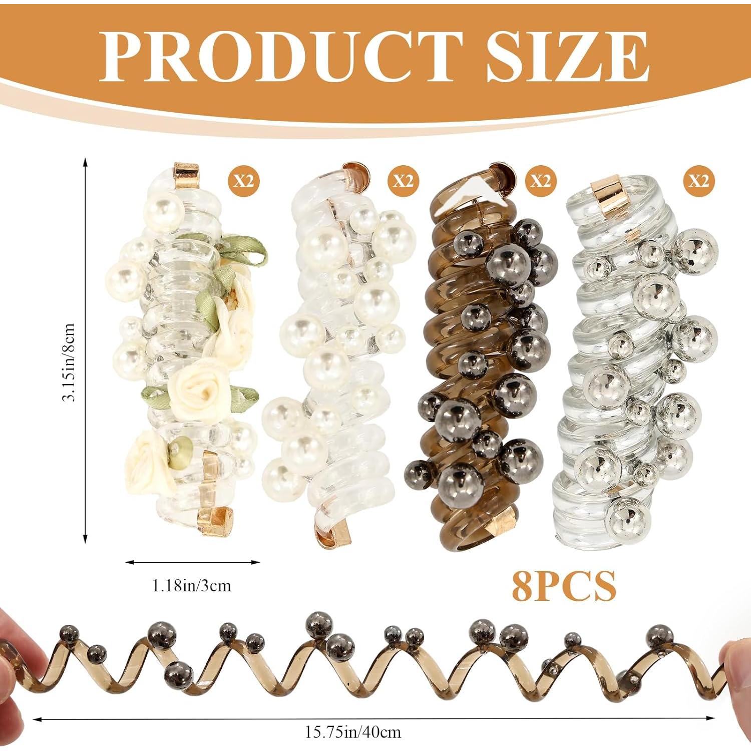 Tiras de Cabello Espiral Elásticas Suaves KOICDO 8 PCS