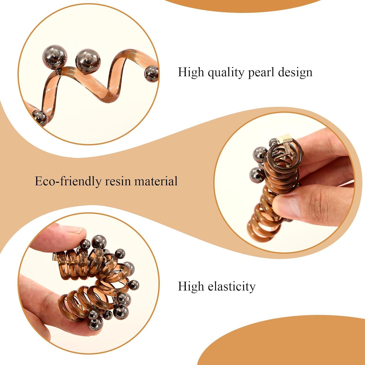 Tiras de Cabello Espiral Elásticas Suaves KOICDO 8 PCS